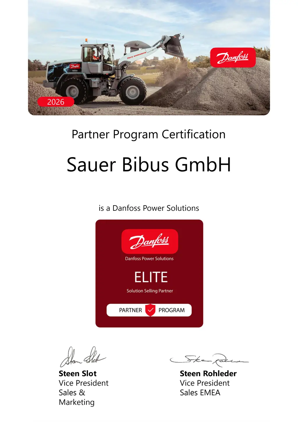 2026 Partner Program EMEA A4 certificates - Multi-div ELITE - Sauer Bibus GmbH